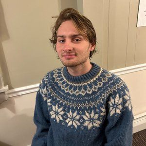 Baby Blue Authentic Dale of Norway Norwegian Pure New Wool Sweater, Size: Medium